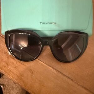 Tiffany & Co. Elegant Black  Cat Eye Sunglasses